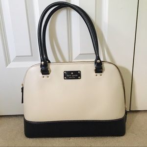 kate spade black and ivory shoulder bag-EUC!!!